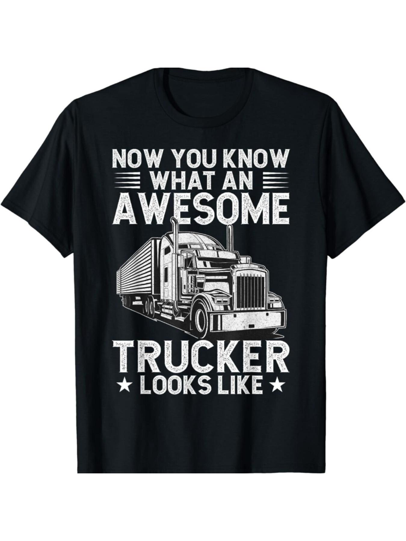 Unisex T-Shirt Y2K Trucker Husband Semi Trailer XL