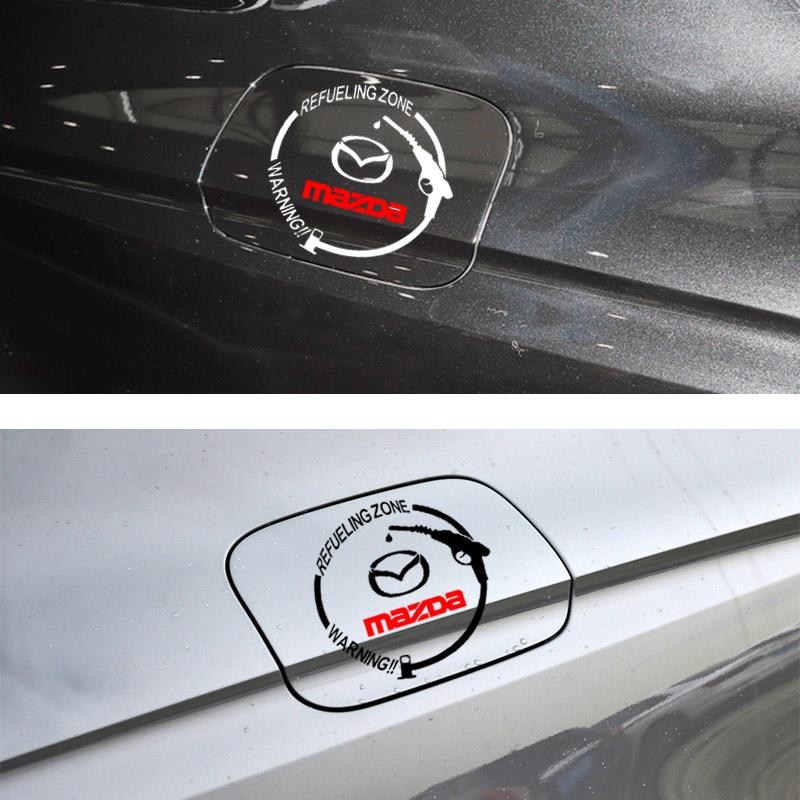 Car Badge Vinyl Reflective Fuel Tank Cap Stickers Decal Accessories For Mazda 2 3 5 6 CX-5 CX7 CX-8 CX9 CX-3 CX-4 CX-30 MX-5 Atenza Axela BT-50 Hazumi
