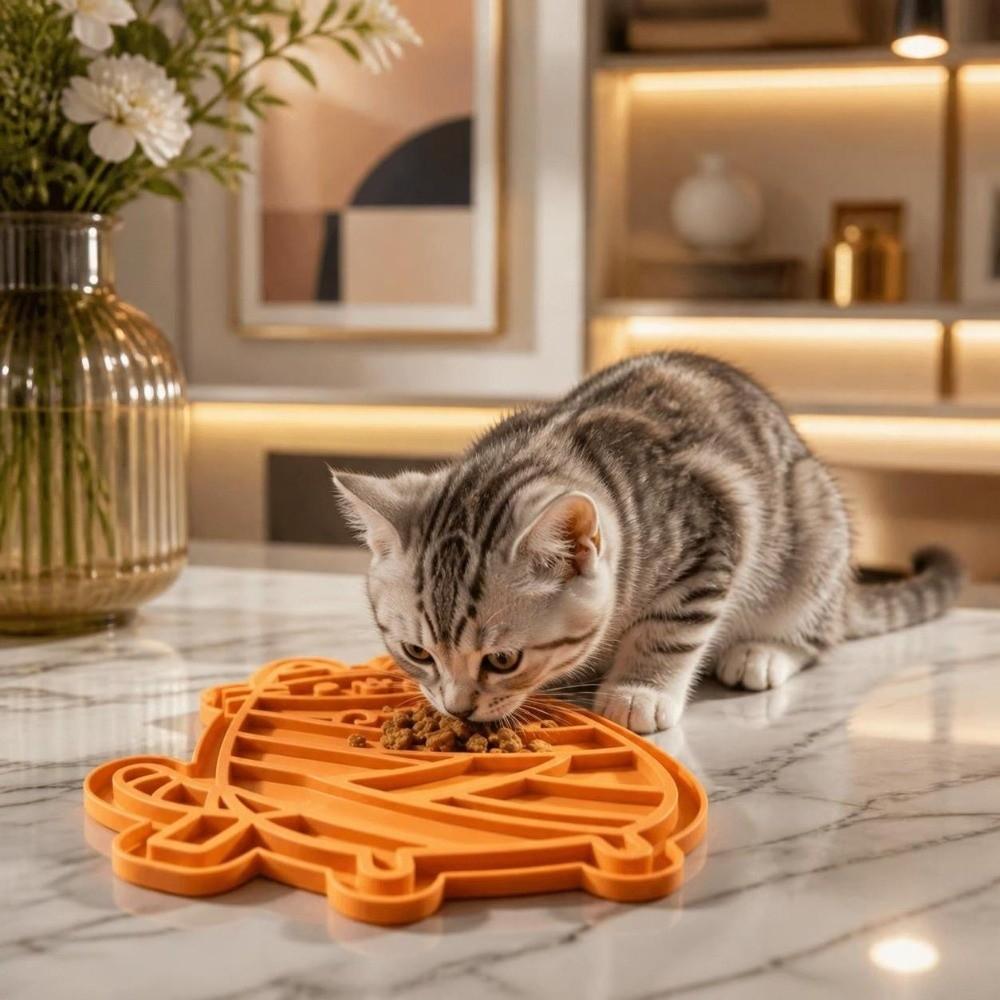 Creative Silicone Dog Licking Bowl Foldable Non-Slip Slow Feeding Mat Cartoon Bite Resistant Pet Licking Pad For Cats and Dogs