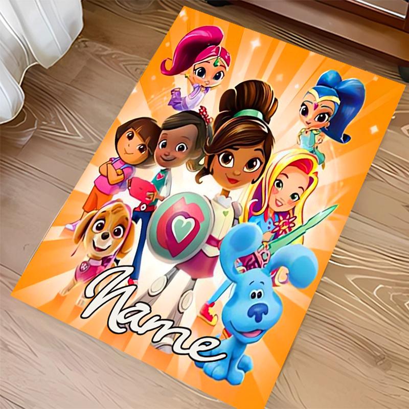 Custom personalization Nella the Princess Knight Print Area Rug - Soft, Washable Non-Slip Indoor Mat,Living Room,Home&Office Decorative Rug