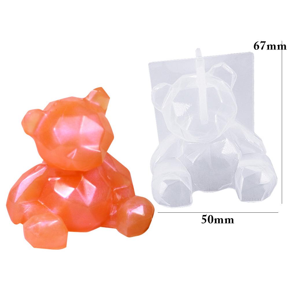 1Pcs DIY Crystal Epoxy Three-dimensional Geometric Bear Mold Car Aromatherapy Three-dimensional Decoration Home