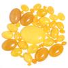 2/5/10pz Cabochon in Pietra Naturale Giada Gialla Ovale Dorso Piatto Perline Sfuse Per la Realizzazione di Gioielli Artigianato Fai-da-te Accessori per Collane Anelli