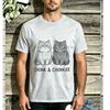 2026 New Unisex Cute Chonky Cat Two Grumpy Cats Graphic Short Sleeve TShirt Soft Cotton Vintage Casual Summer Top For Pet Fans