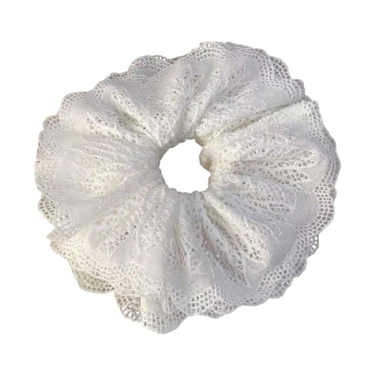 Lacy Hair Tie Elastic Scrunchies Multi Layer French Hair Rings for Elegant Updos Suitable for Long Hair