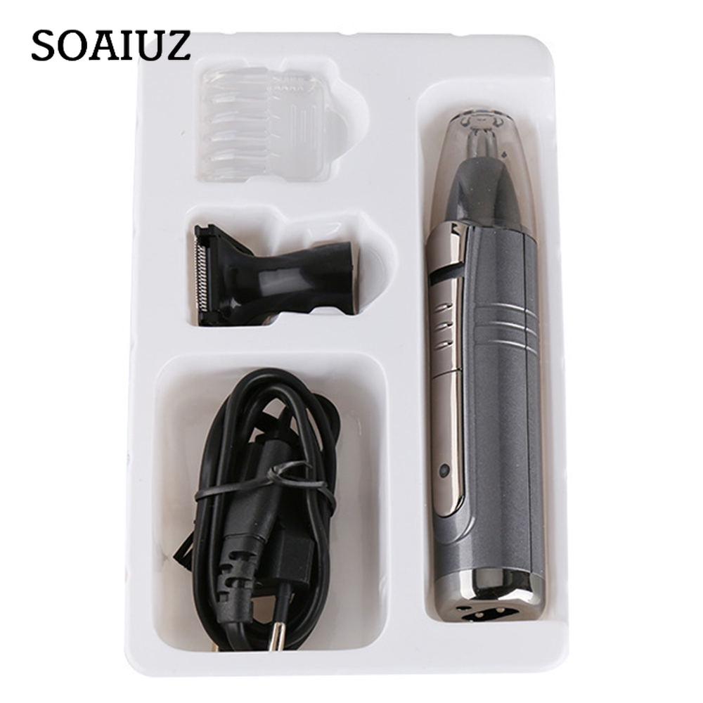 Rechargeable Electric Nose Ear Hair Trimmer Eyebrow Beard Shaving Cutter Clipper EU Plug