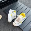 Children's and girls board shoes 2025 spring and autumn models fashionable soft-soled non-slip l rabub little girl casual little white shoes