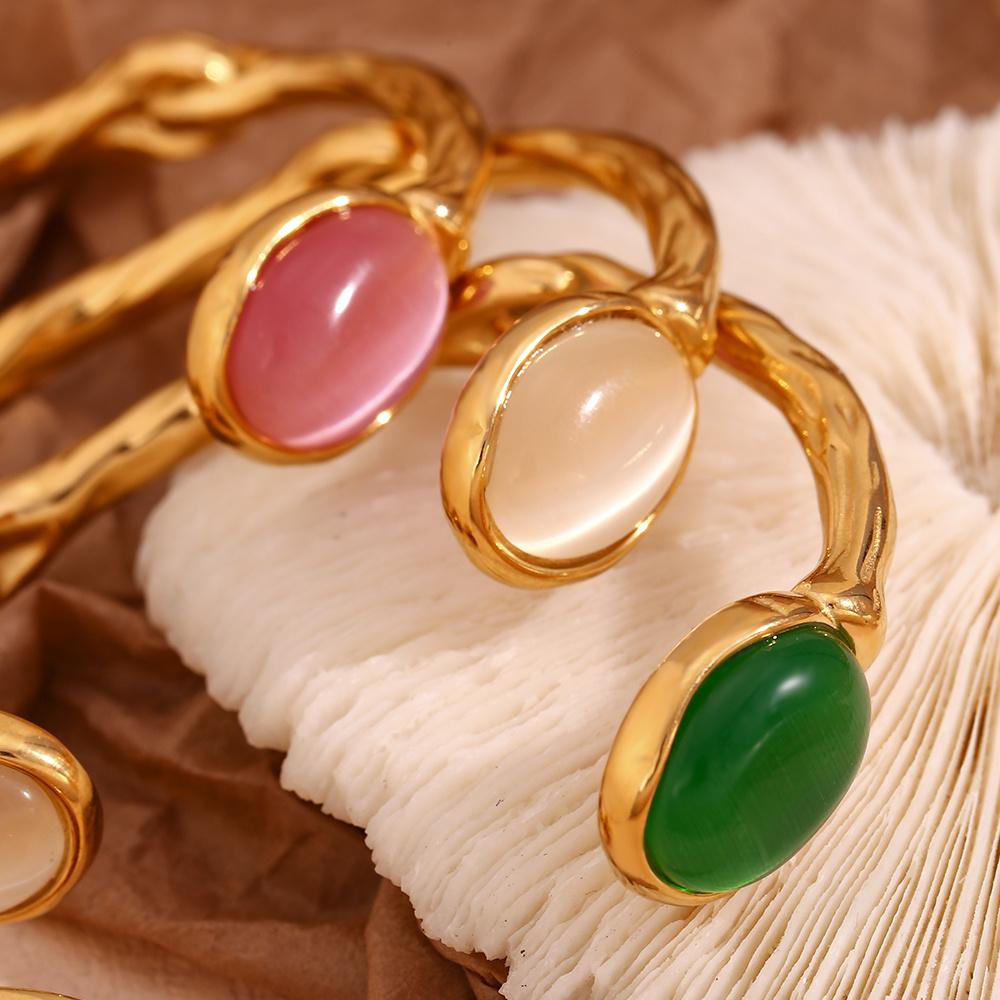 Oval Open Irregular Bracelet for Women, A Unique and Niche Wrist Accessory, Versatile Commuting Fashion Jewelry Accessory.