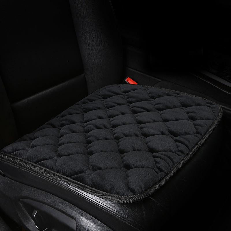 

Зимова плюшева подушка Автомобільний килимок Домашня тепла подушка для сидіння Протиковзка подушка Квадратний килимок чорний