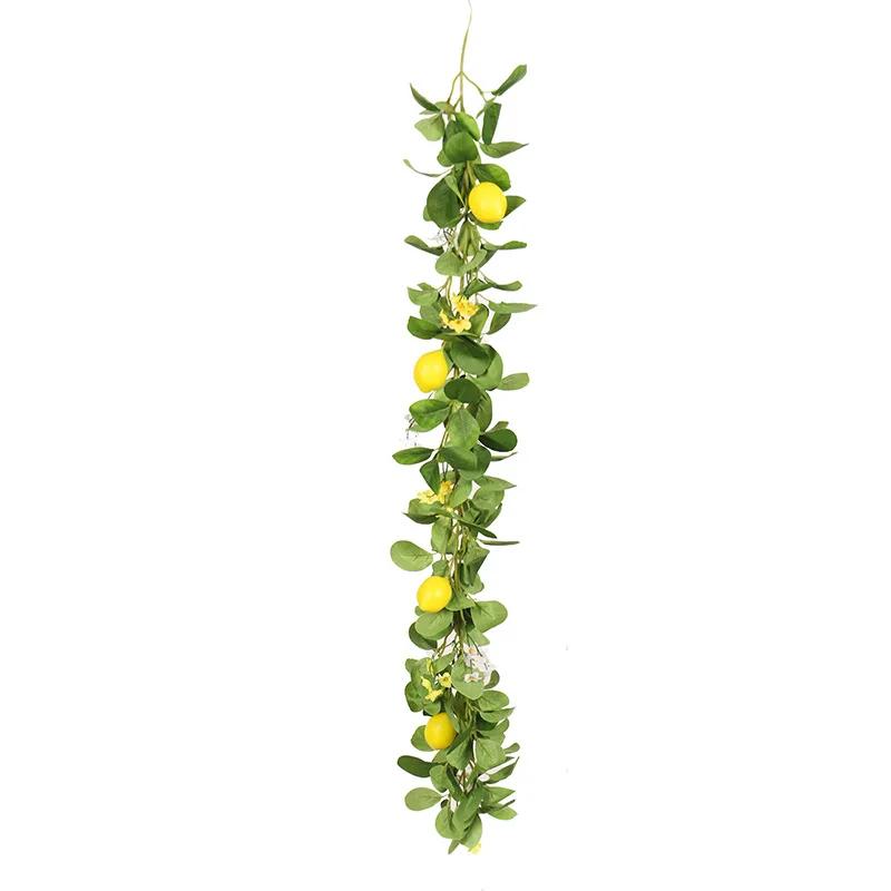 

100cm Artificial Lemon Cane Rattan Garland Airtificial Decoration Pendant Semi-handmade Hanging Wall Door Green Imitation Plants