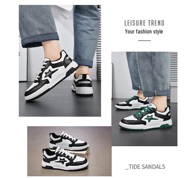 Herren 2025 Herbst Weiße Atmungsaktive Sneakers mit dicker Sohle - Trendige Lässige Skate- und Modeschuhe