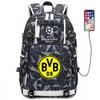 Fußball Rucksack Herren Damen - Dortmund Manchester City Liverpool FC Fan Sporttasche Mit USB-Anschluss