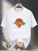 7,05 oz T-Shirt mit Print, kurzärmelig, aus 100 % reiner Baumwolle