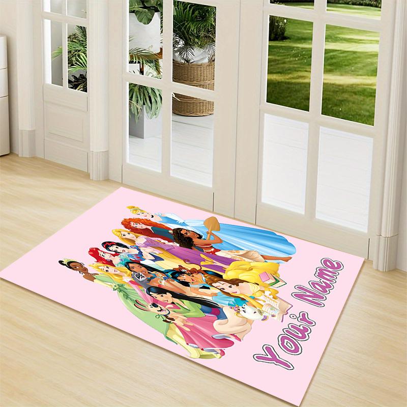 Custom Name Princesses Together Carpet Rug Customizable Soft Washable Anti-Slip Home Living Room Sofa Mats Personalized Rug. 090991