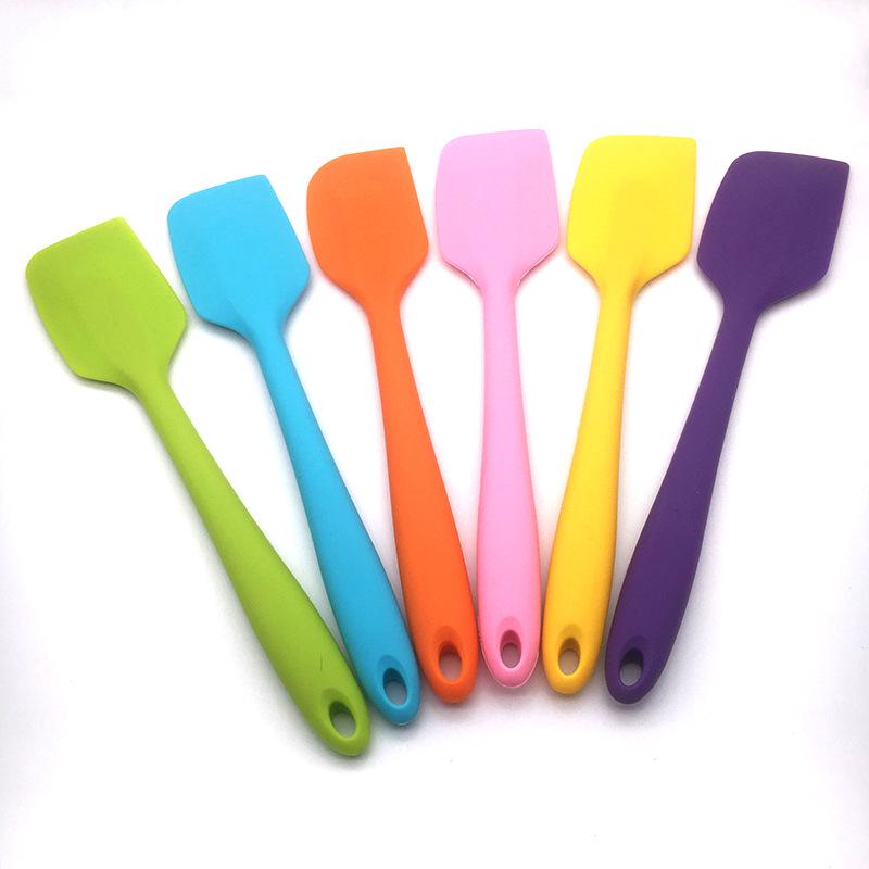 Large Translucent FDA Silicone Cake Spatula with Integrated Scraper
