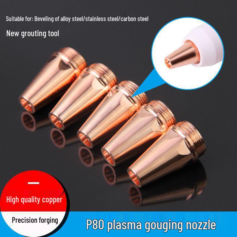 P80 Plasma Gouging Nozzle & Replacement Carbon Rod for Air Gouging Gun