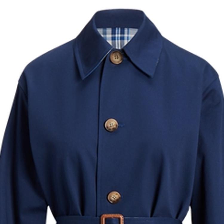 Polo Ralph Lauren Solid Color Reversible Mid-Length Cotton Coat Women coats Blue WMPOOTWN2820224-999