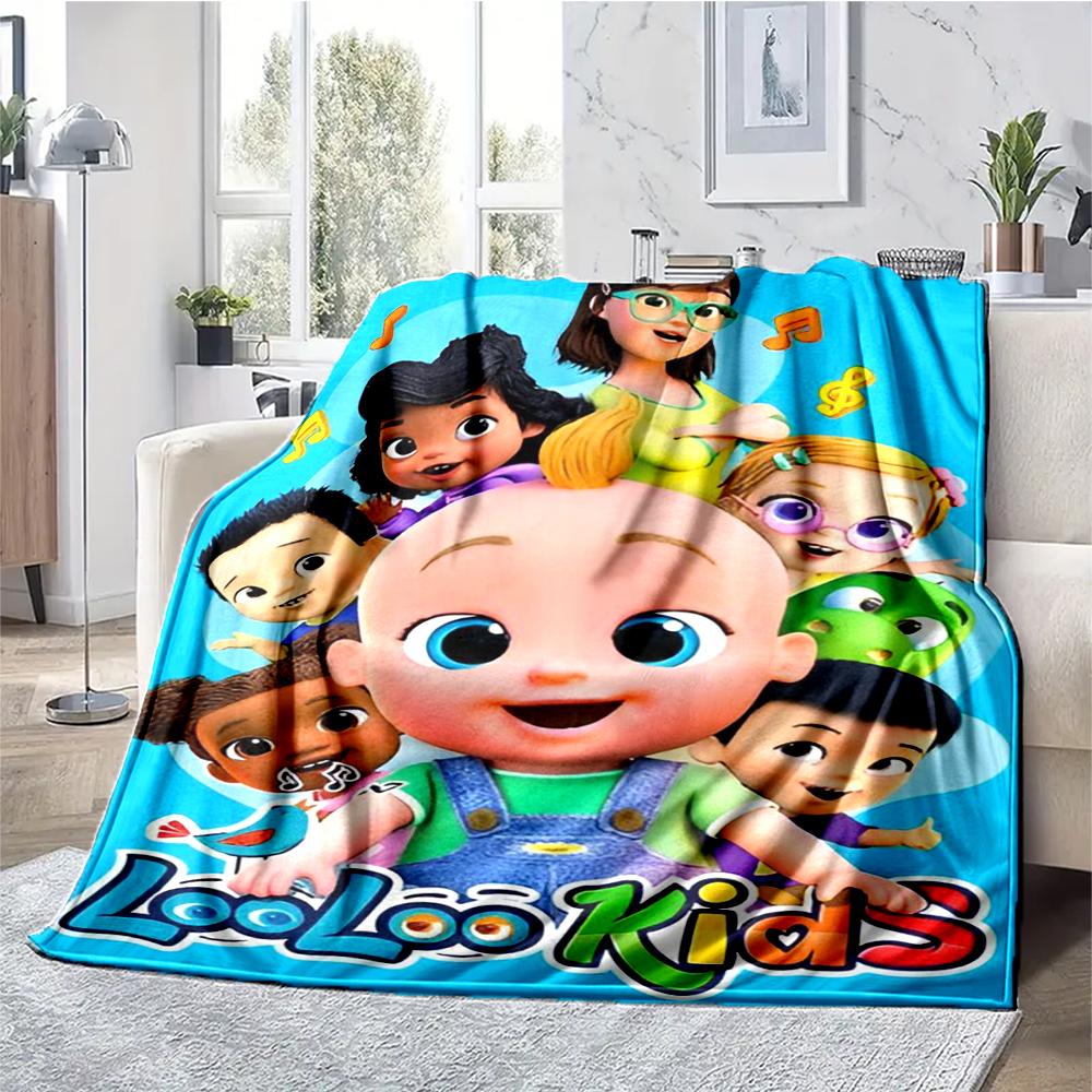 Cocomelon Theme Printed Blanket - Perfect for Couch, Bed, Travel & Outdoor Use | Machine Washable, Cozy & Durable.
