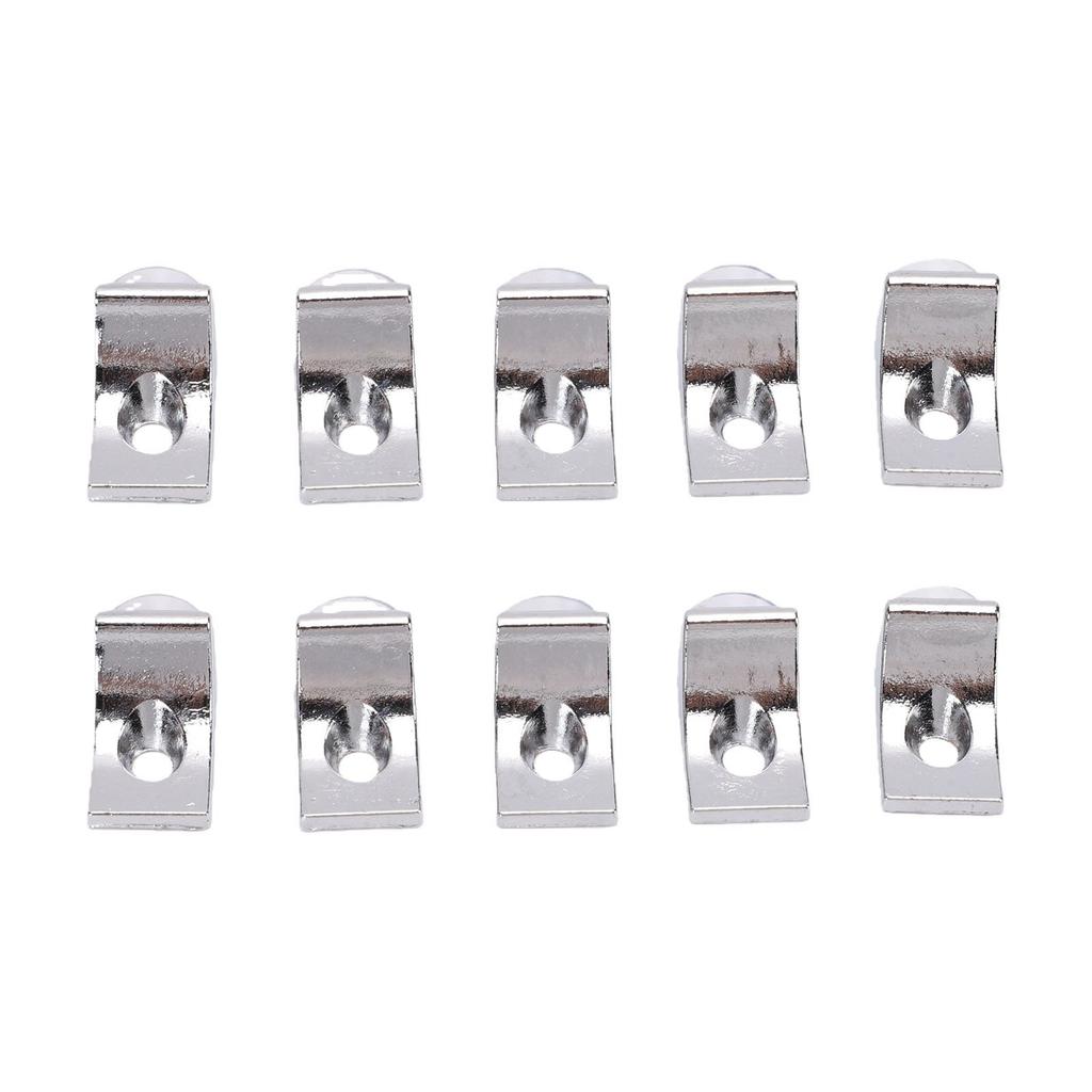 10pcs 12g Glass Shelf Brackets Zinc Alloy Shelf Support Pegs Glass Panel Board Holder Cabinet Furniture Fixing Bracket