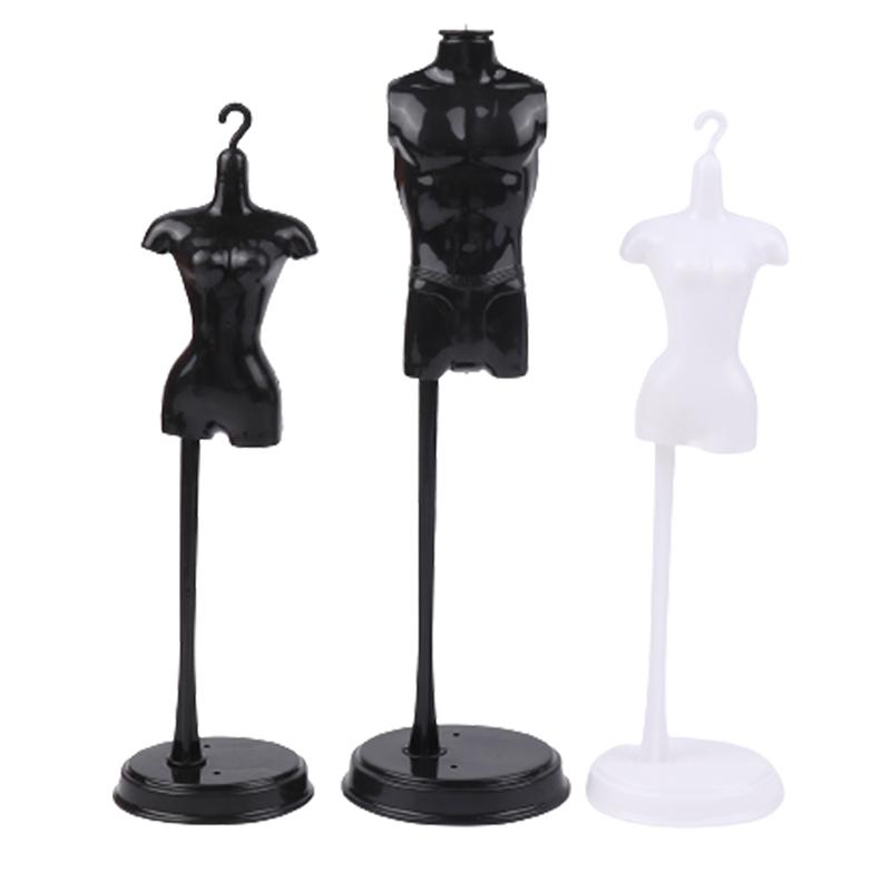 Innovative Scale 1:6 Mini Black White Display Stand Holder Standing Toy Doll Accessories Dress Diy Clothes Mannequin Model
