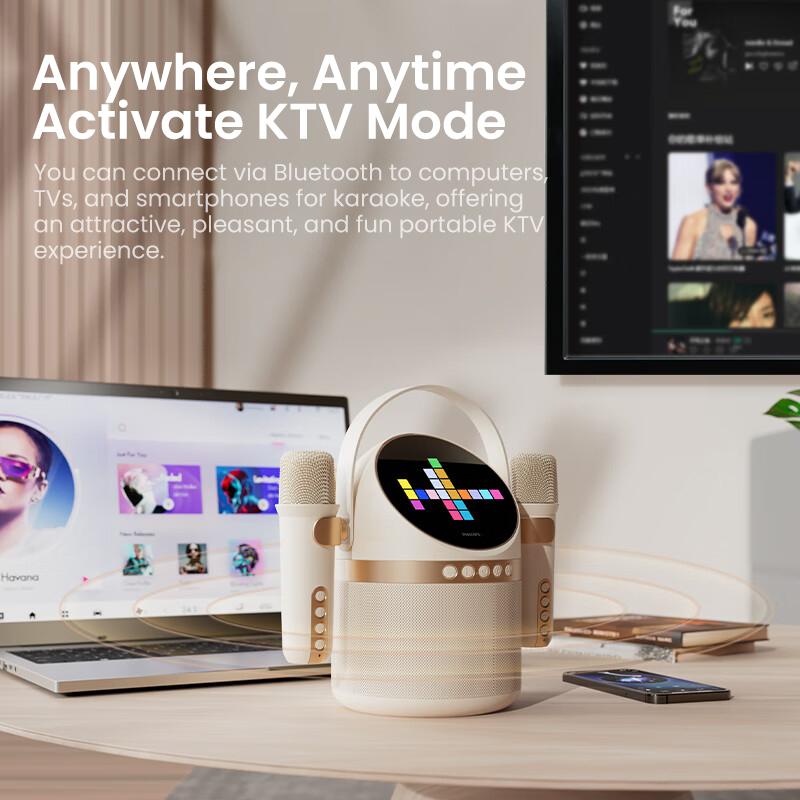 Philips Karaoke Speaker Speaker and Microphone Set TAS2508