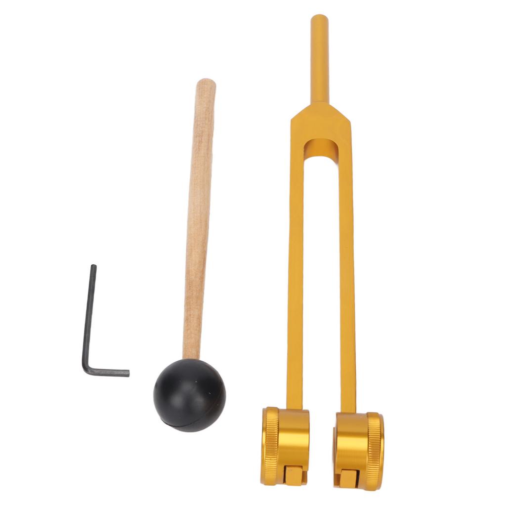 128HZ Tuning Fork Set for Healing Stress Relief Aluminum Alloy Medical Tuning Fork with Hammer for