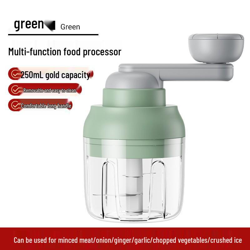 Three-Speed Hand-Cranked Garlic Mincer and Masher: Multi-Function Kitchen Chopper