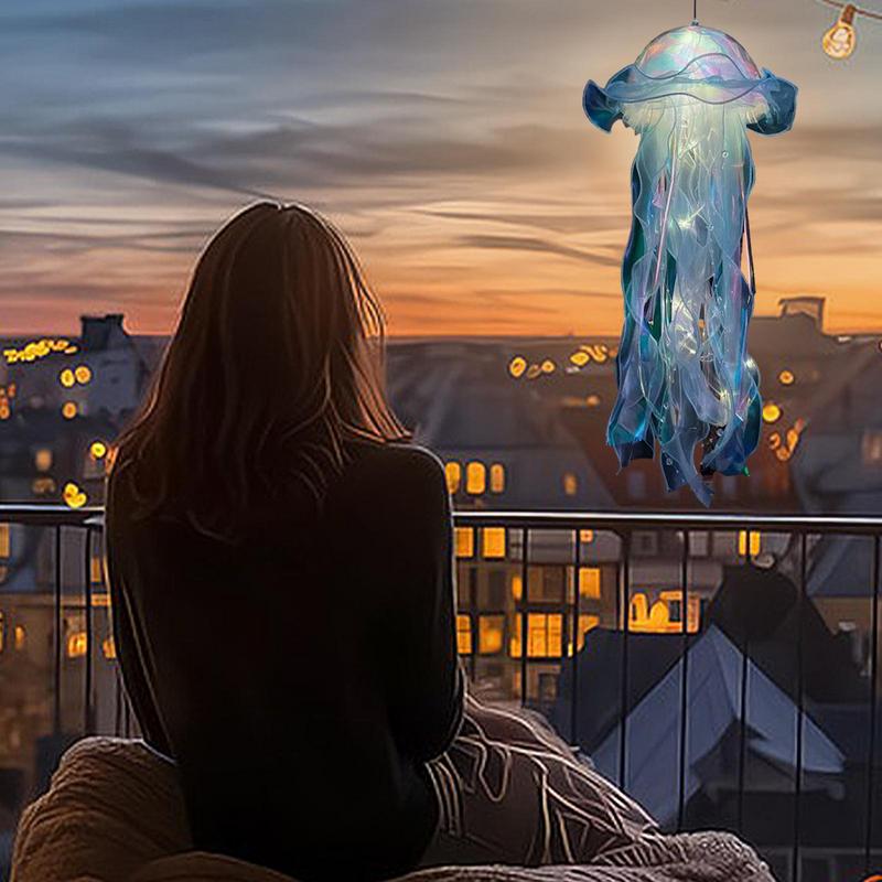 Jellyfish Lanterns bedroom home decoration lights Colorful Jellyfish Lamp Colorful Sea Creature Lamp Bedroom Atmosphere Decor