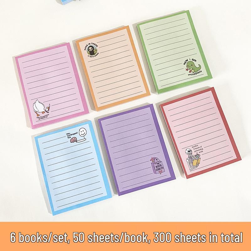 Colorful Striped Self-Adhesive Sticky Notes Memo Pad