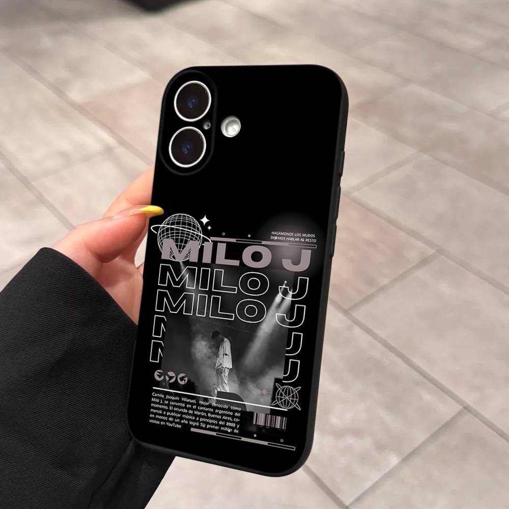 Singer M-Milo J Phone Case For IPhone 17 Air 16 15 14 Plus 13 12 Mini 11 Pro Max Black Cover