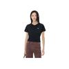 Asics Moisture Wicking Quick Dry Round Neck Sports Short Sleeve T-Shirt Women Tops Black 2012D164-001