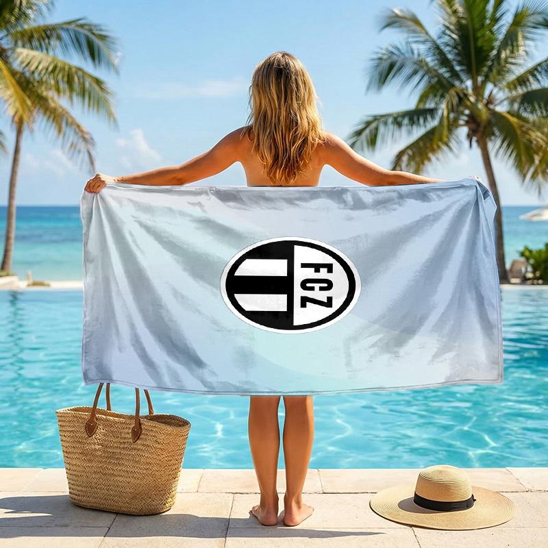 Telo Mare Asciugatura Rapida Stampa FC Zürich Microfibra Assorbente Portatile da Viaggio Asciugamano per Nuoto