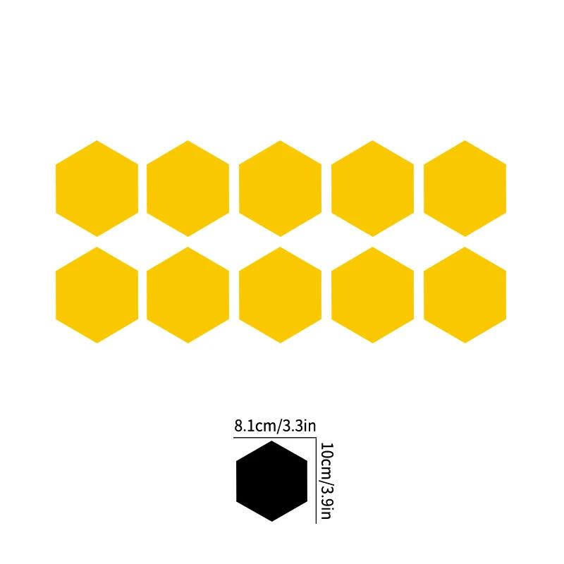 10PCS Hollow/solid Honeycomb Car Stickers DIY Sport Auto Side Door Decoration Vehicle Whole Body Vinyl Decals Open Style Styling
