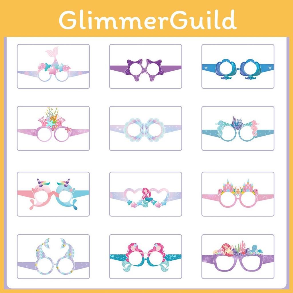 Theme Mermaid 3d Paper Glasses For Children Party Photo Booth Decoration