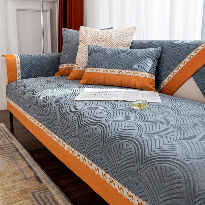 

Роскошные жаккардовые подушки для дивана в гостиную, высококачественные современные нескользящие подушки для сидений, универсальные чехлы для полотенец на подлокотники Four Seasons 70x70