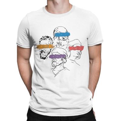 Wissenschaft Schildkröten Herren T-Shirts Mutant Ninja Renaissance Kreatives T-Shirt Kurzarm Rundhals T-Shirt Reine Baumwolle Geschenkidee Oberteile