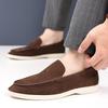 Fashion Breathable Male Walking Shoes Luxury Brand Men's Suede Loafers Casual Slip-On Dress Shoes All-match Comfortable Flat for Men