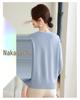 Mom's 2025 Autumn V-Neck Knitted Top - Fashionable Base Shirt for Middle-aged and Elderly Women