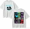 High-quality Unisex Loose Neutral Short Sleeve T-shirt for Gorillaz Fans, Soft Comfortable Harajuku Streetwear Couple Gift