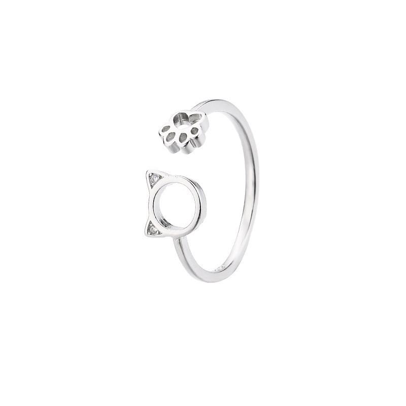 Cat Claw Charming Ring Delicate And Alluring Cute And Sweet Copper Material Adjustable Opening Design Animalzodiac