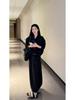 Korean Style Gray Knit Sweater & Skirt Set for Autumn/Winter 2025 - Women's Deep Winter Outfit