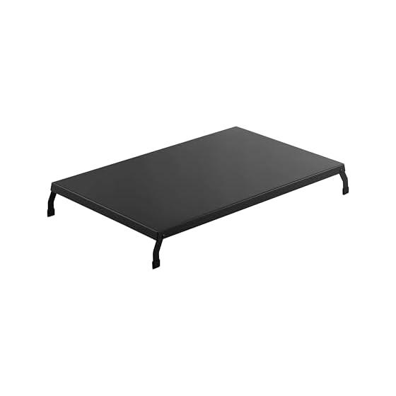 Yamazaki Jitsugyo 4923 Folding Gas Stove Cover, Wide, Black, Approx. W54.5XD33.5XH7.2cm (when used), Compatible with Tower 2 Burner Build-in Gas
