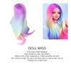 Joint Doll Wig Gradient Color High Simulation Soft Supple 1:3 Doll Wig for 21‑24cm Head Circumference Dolls