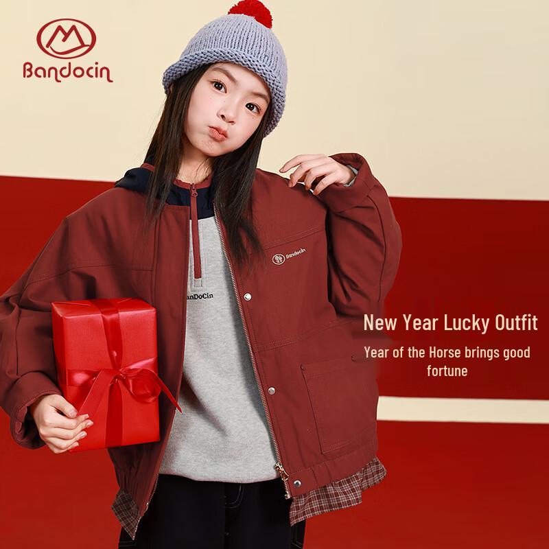 

BANDOCIN Girl s Winter Thickened Padded Hooded Jacket 170