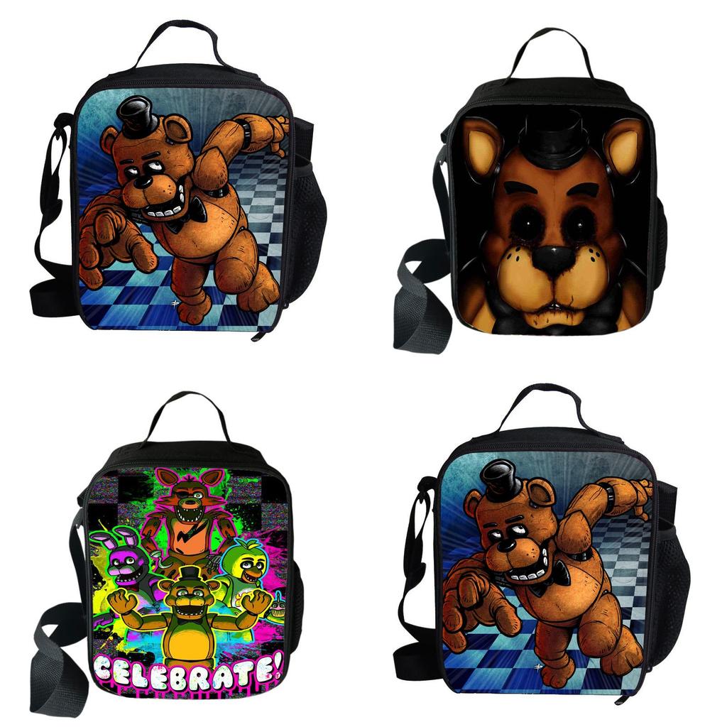 Comfortable And Adjustable Shoulder Strap Five Nights At Freddy's 3d Printed Lunch Bag