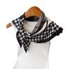 Thousand Grid Rose Herringbone Pattern Cotton and Linen Small Square Scarf Silk Scarf Imitation Velvet Headscarf Shawl Sun Protection Scarf Women's Sc