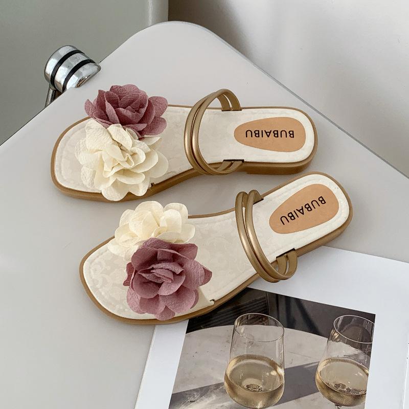 

Женские модные сандалии с одним ремешком, сандалии, прочные, с плоской подошвой, для дома и улицы, многоцелевая одежда, легкие, дышащие, удобные тапочки 36-37 [one size smaller]