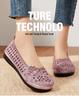 Women's Summer Embroidered Slip-On Shoes - Soft Sole, Breathable, Comfortable, Shallow Cut.