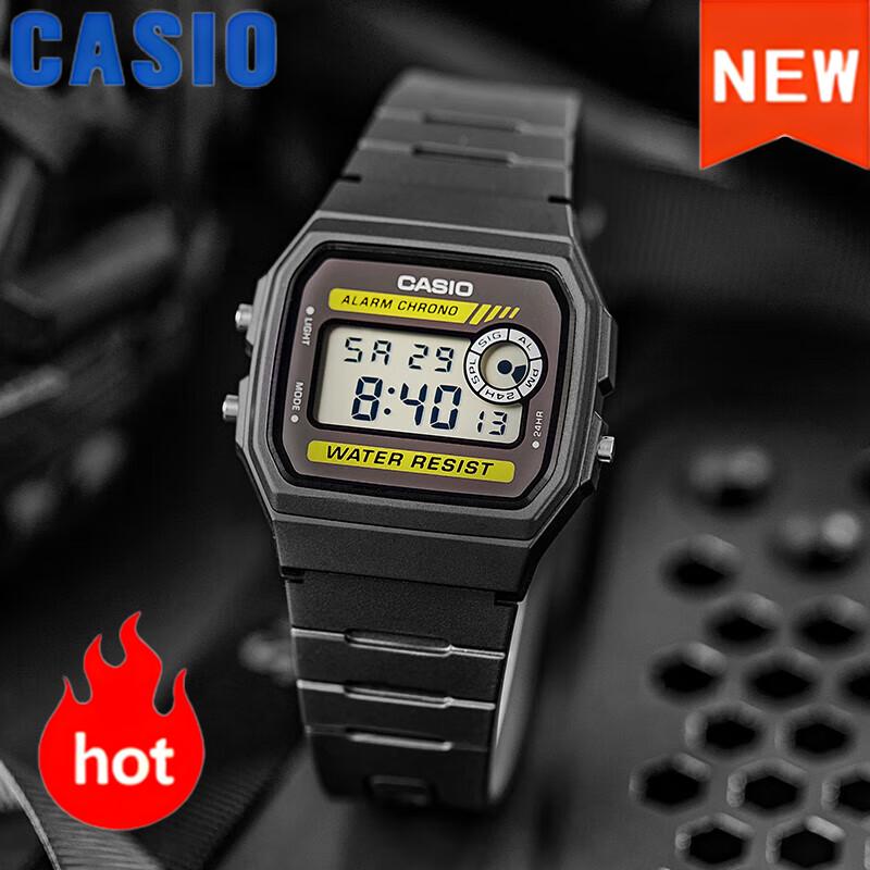 Casio Cassa in Resina Cinturino in Acciaio Inossidabile Orologio al Quarzo da Uomo F-94WA-9