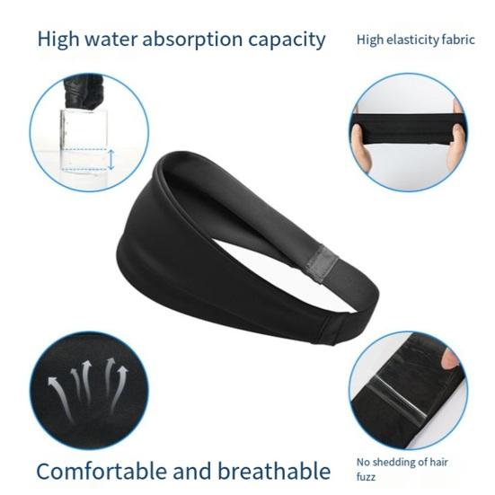 Sports Headband Moisture Wicking Breathable Stretch Quick Dry Anti-Slip Men Women Athletic Yoga Running Basketball Fitness Sweatband