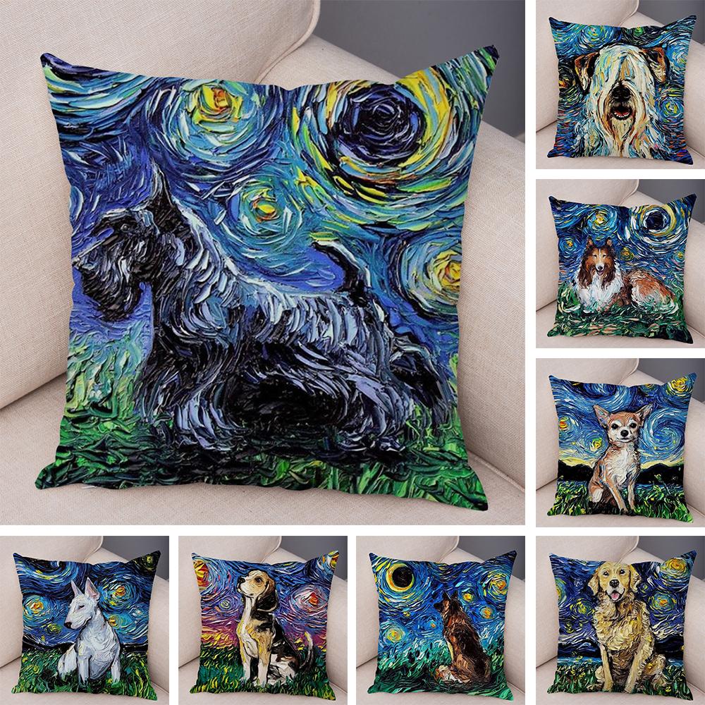 Original Decorative Cushion Cover Abstract Swirl Pattern with Animal Motif Soft Square Pillow Home Living Accessory xcm